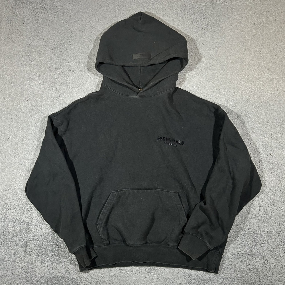 Essentials Fear of God Mens Small Black Pullover Hoodie Long Sleeve #4073